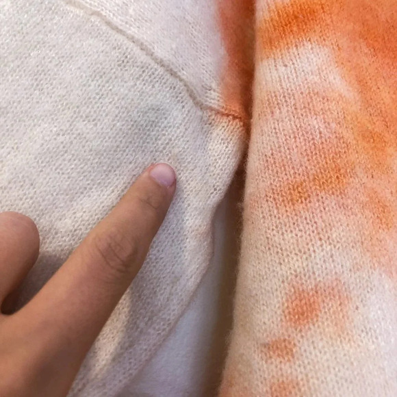 Kokun 100% Cashmere Knit Tie Dye Crew Neck Sweater Women's Small - Picture 5 of 8